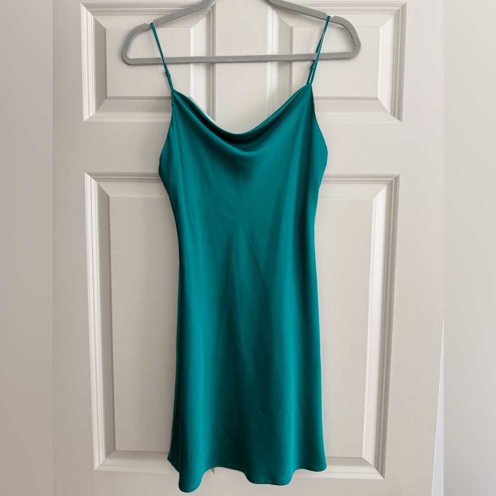 Teal Spaghetti Strap Dress